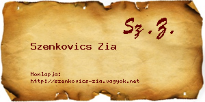 Szenkovics Zia névjegykártya